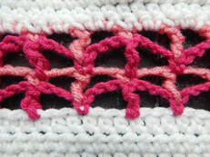 Triangle Mesh crochet stitch instructions by Crafting Friends Designs