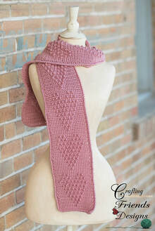 Heart Throb Scarf free crochet pattern