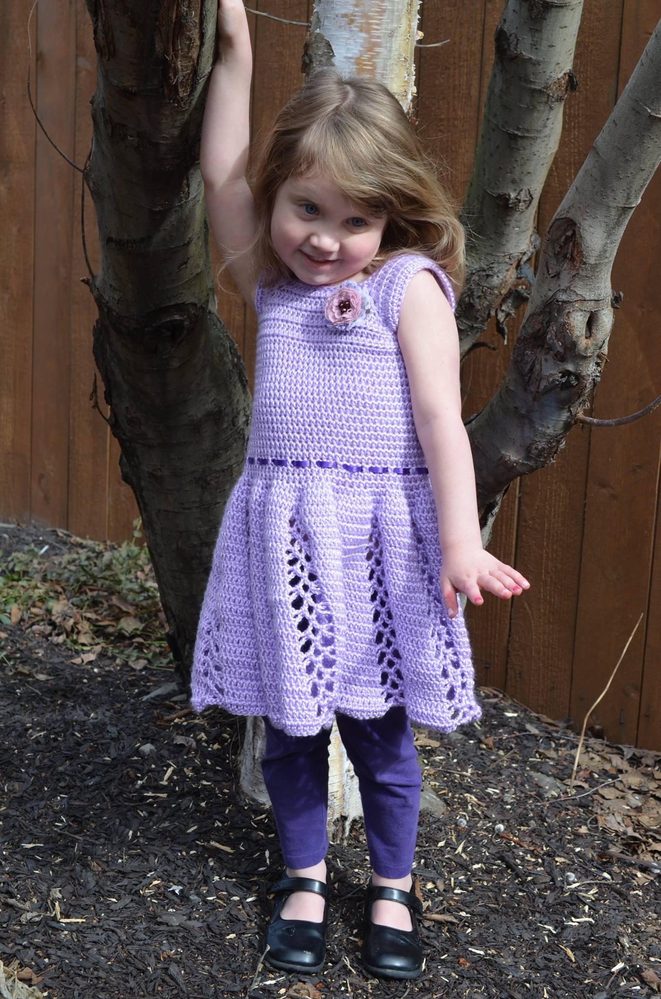 Ribbon & Lace Toddler Dress Crochet Pattern
