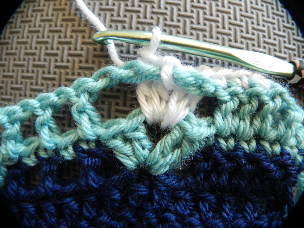 Sea Breeze Rectangle Pillow crochet pattern st 6
